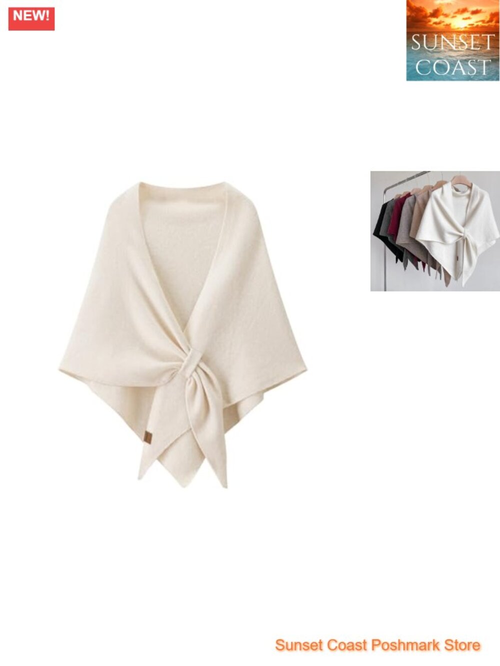 Pashmina Shawl Wrap for Women Solid Knit Open Front Cardigan Sweater